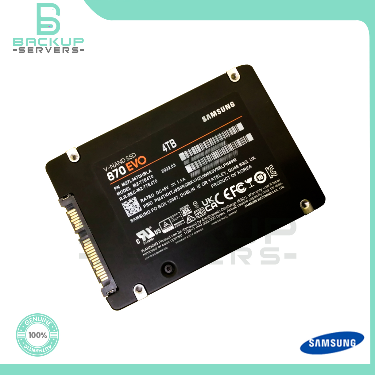 MZ-77E4T0 Samsung 870 EVO 4TB SATA 6Gbps MLC 2.5